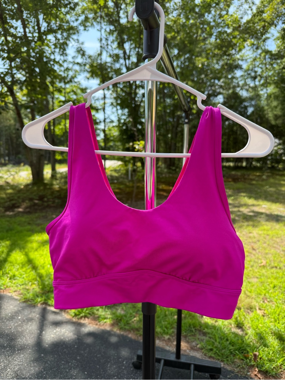 Avia Pink Sports Bra - Scoop Neck Support